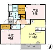 セジュール杉山 B棟の間取り画像