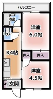 レジデンストモエの間取り画像