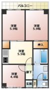 ハイツサウスウィンドの間取り画像