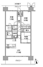 ブランズシティ天神橋筋六丁目の間取り画像