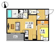 REGALEST 十日市Ⅱの間取り画像