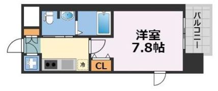 レジュールアッシュ南堀江の間取り画像
