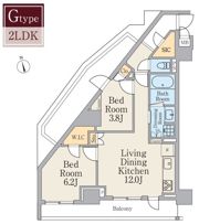 クレストコート町屋の間取り画像