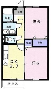 フラワーヒルズ Bの間取り画像