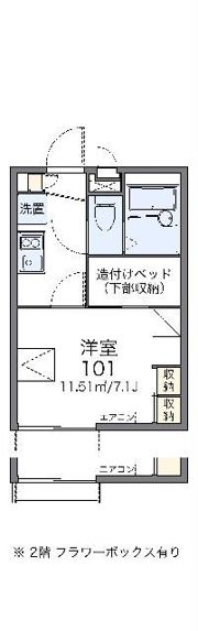 レオパレス白樺Ⅳの間取り画像