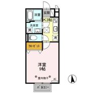 フローラハイツ Dの間取り画像