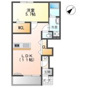（仮称）中山2丁目新築アパートの間取り画像