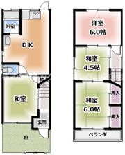 東光町1丁目貸家の間取り画像
