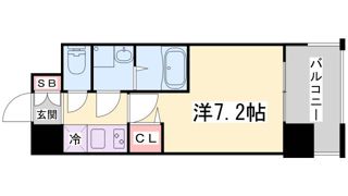 クレストタップ神戸湊町ブランの間取り画像