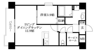 モンテルーチェ千舟町の間取り画像