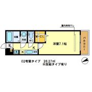 クレール北白川の間取り画像