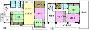 伊予市米湊一戸建の間取り画像
