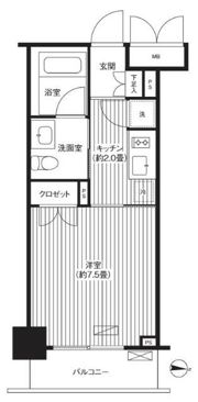 グランハイツ錦糸町の間取り画像