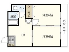 BAUHAUS本川の間取り画像