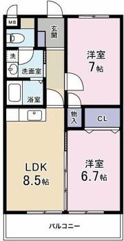 ハミング白木の間取り画像