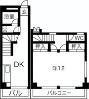 幸栄ハイツ城下の間取り画像