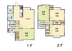 廿日市市八坂二丁目 賃貸戸建の間取り画像