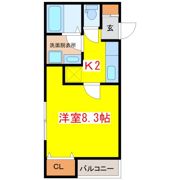 ディアコート中郷の間取り画像