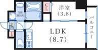 SDグランツ神戸ウエストの間取り画像