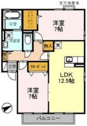 エストコリーヌ Ⅲ番館の間取り画像