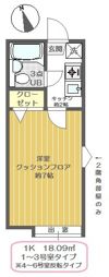 シャンブル綾瀬Iの間取り画像