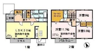 中村貸家 Fの間取り画像