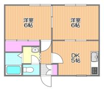 コーポ中井A棟の間取り画像
