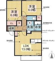 トークヴィレッジⅤ B棟の間取り画像