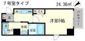 メインステージ西天満T’s SQUAREの間取り画像