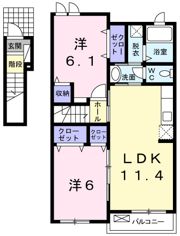カーサフィオーレⅠの間取り画像