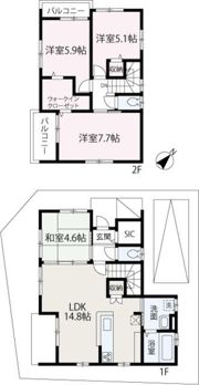 サンモール A棟の間取り画像