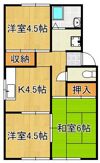 ハイツミハラの間取り画像