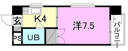 KBコート竹原の間取り画像