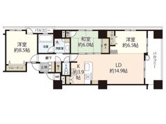 ルミナス小町トゥールドボヌール（1402）の間取り画像