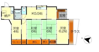 阿賀北7丁目23番戸建の間取り画像