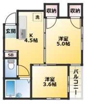 グランディ雪谷の間取り画像