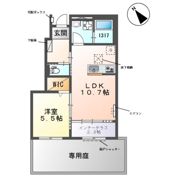 戸田市美女木アパート新築工事の間取り画像