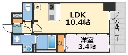 S-RESIDENCE堺筋本町Deuxの間取り画像