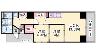 サンクラッソ三ノ宮加納町の間取り画像