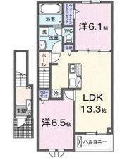 松原町4丁目アパートの間取り画像