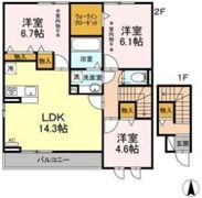 サニーフラット岡Ⅱの間取り画像