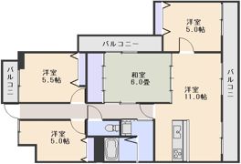 サーパス福富1107の間取り画像