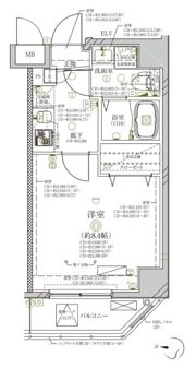 ディアレイシャス日暮里EASTの間取り画像