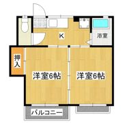 福田コーポA棟の間取り画像