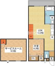 modern palazzoNorth赤迫 A棟の間取り画像