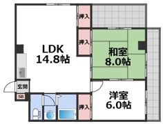 シャンボール今里Ⅱ番館の間取り画像