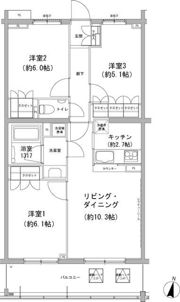 ヒューリックコート雪が谷の間取り画像