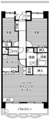 ビレッジハウス東松山タワー1号棟の間取り画像