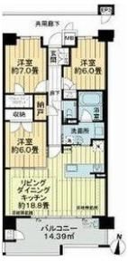 バンベール東山の間取り画像