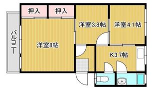 鵜崎マンションの間取り画像
